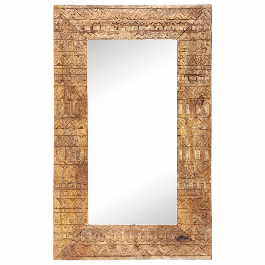 Ručno izrezbareno ogledalo 80 x 50 x 2,5 cm masivno drvo manga