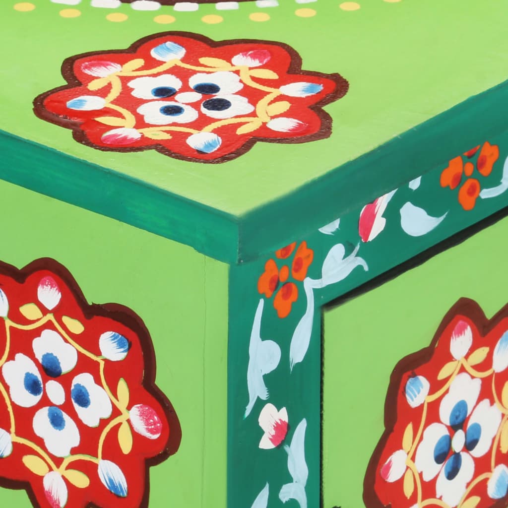 Ručno obojena komoda šarena 70x35x60 cm od masivnog drva manga