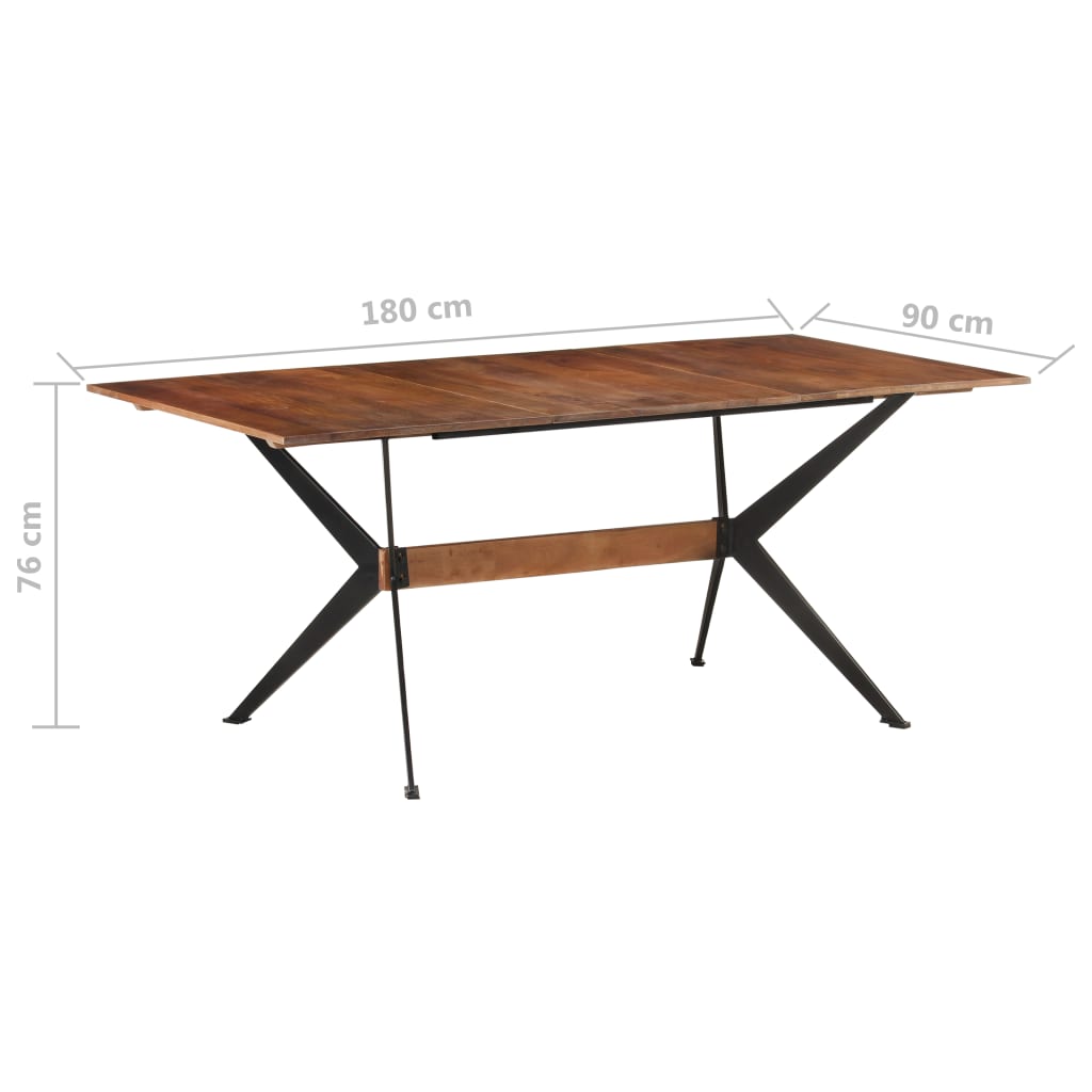 Blagovaonski stol 180 x 90 x 76 cm od masivnog drva manga