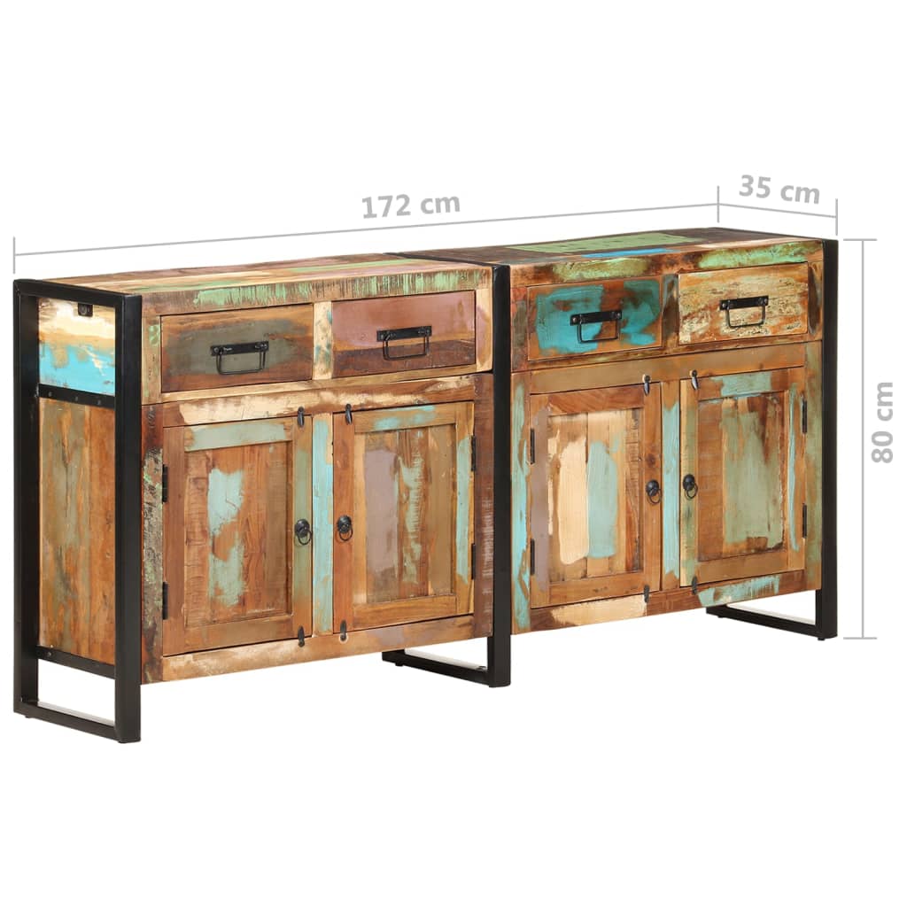 Komoda od masivnog obnovljenog drva 172 x 35 x 80 cm