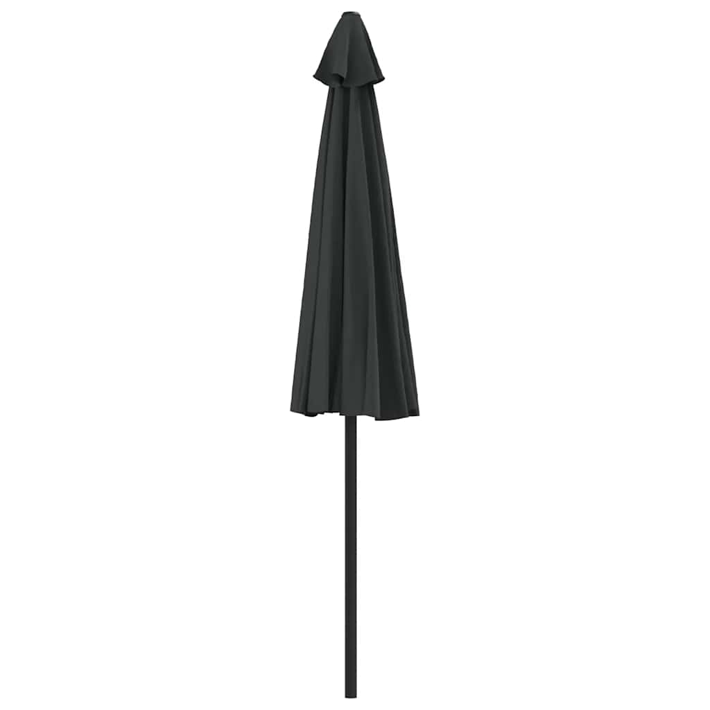 Balkonski suncobran crni 270 x 144 x 222 cm polukružni