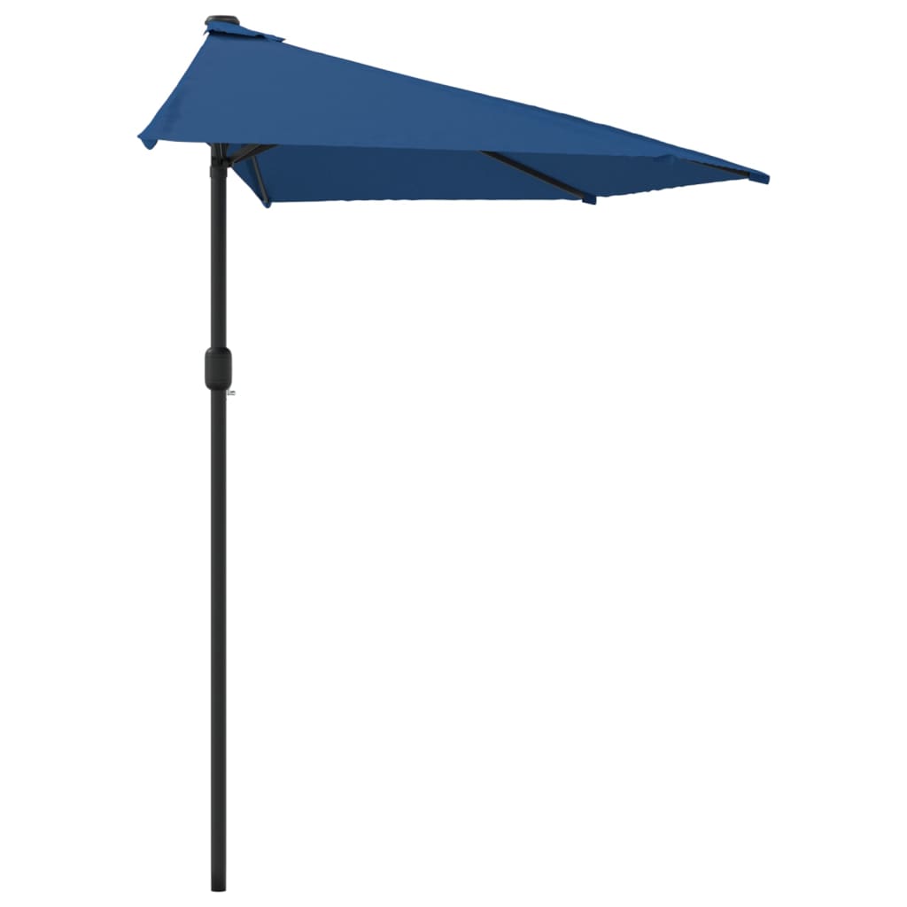 Balkonski suncobran plavi 270 x 144 x 222 cm polukružni