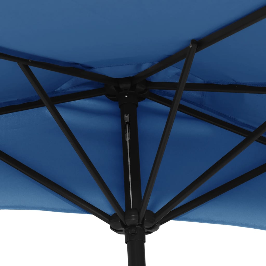 Balkonski suncobran plavi 270 x 144 x 222 cm polukružni