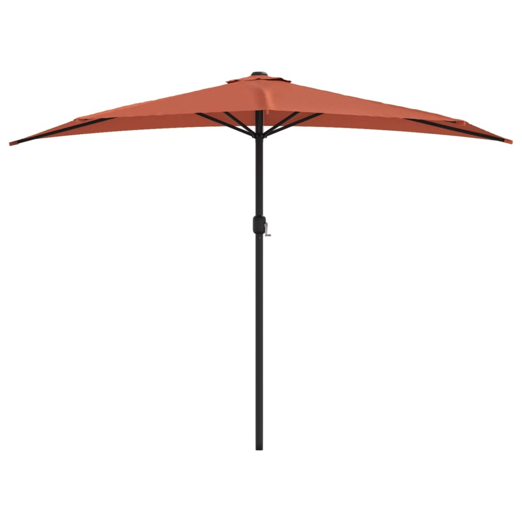 Balkonski suncobran terakota 300 x 155 x 223 cm polukružni