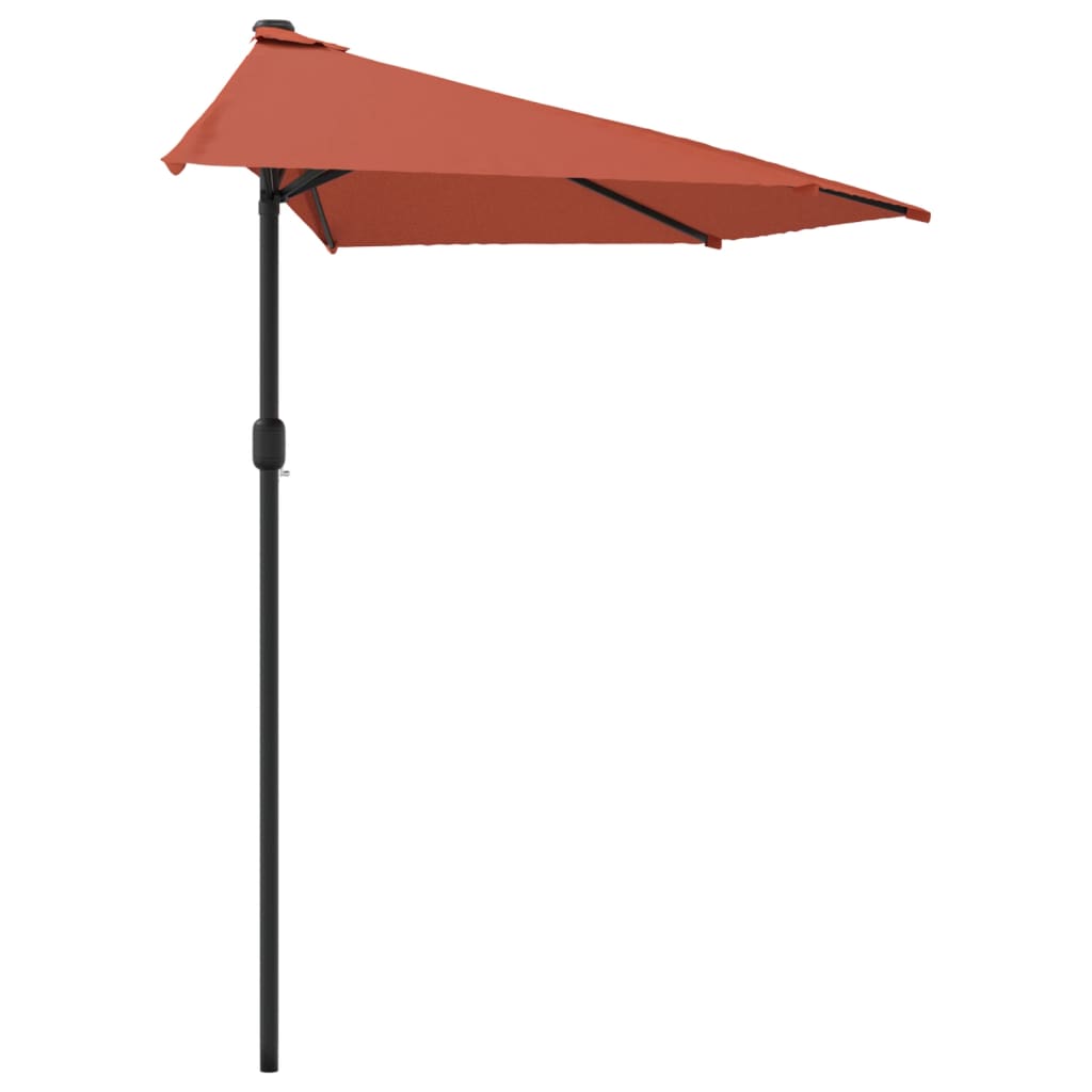 Balkonski suncobran terakota 300 x 155 x 223 cm polukružni
