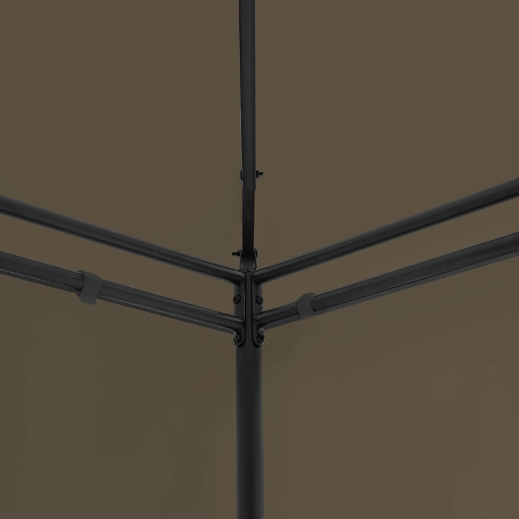 Sjenica sa zastorima 600 x 298 x 270 cm smeđe-siva 180 g/m²