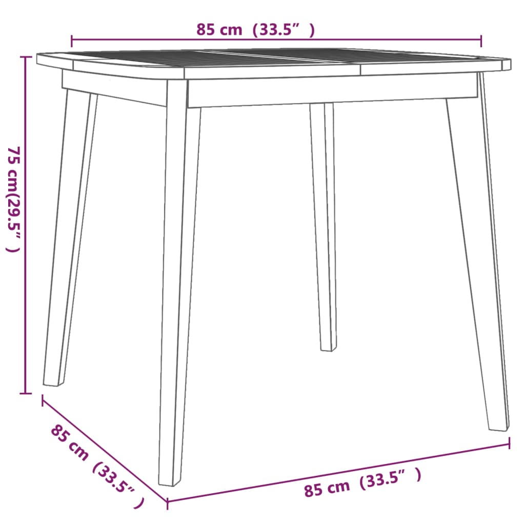 Vrtni stol 85 x 85 x 75 cm od masivnog bagremovog drva