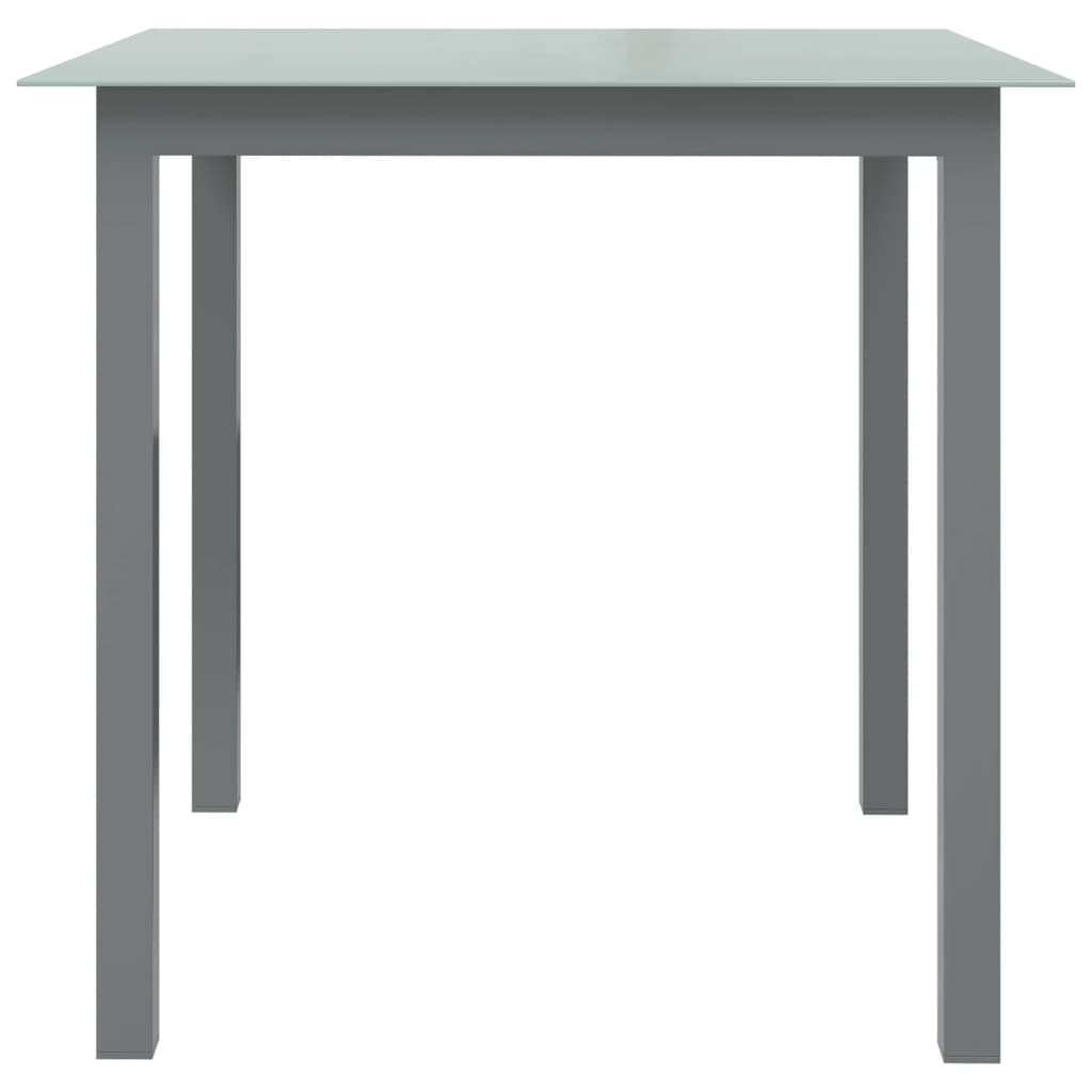 Vrtni stol svjetlosivi 80 x 80 x 74 cm od aluminija i stakla