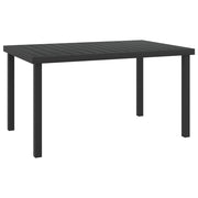 Vrtni stol crni 140 x 90 x 74 cm od aluminija i WPC-a