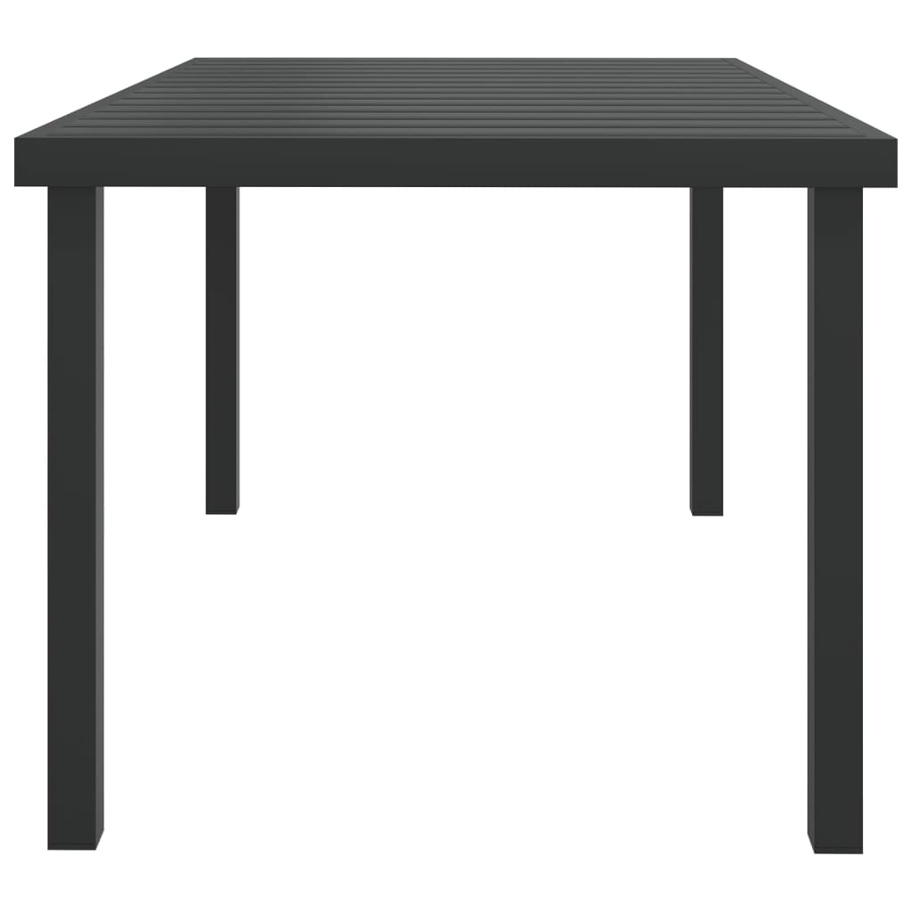 Vrtni stol crni 140 x 90 x 74 cm od aluminija i WPC-a