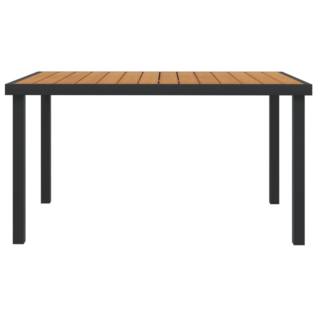 Vrtni stol smeđi 140 x 90 x 74 cm aluminij i WPC