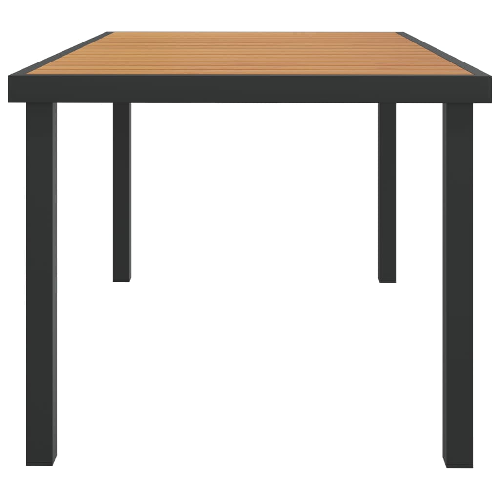 Vrtni stol smeđi 140 x 90 x 74 cm aluminij i WPC
