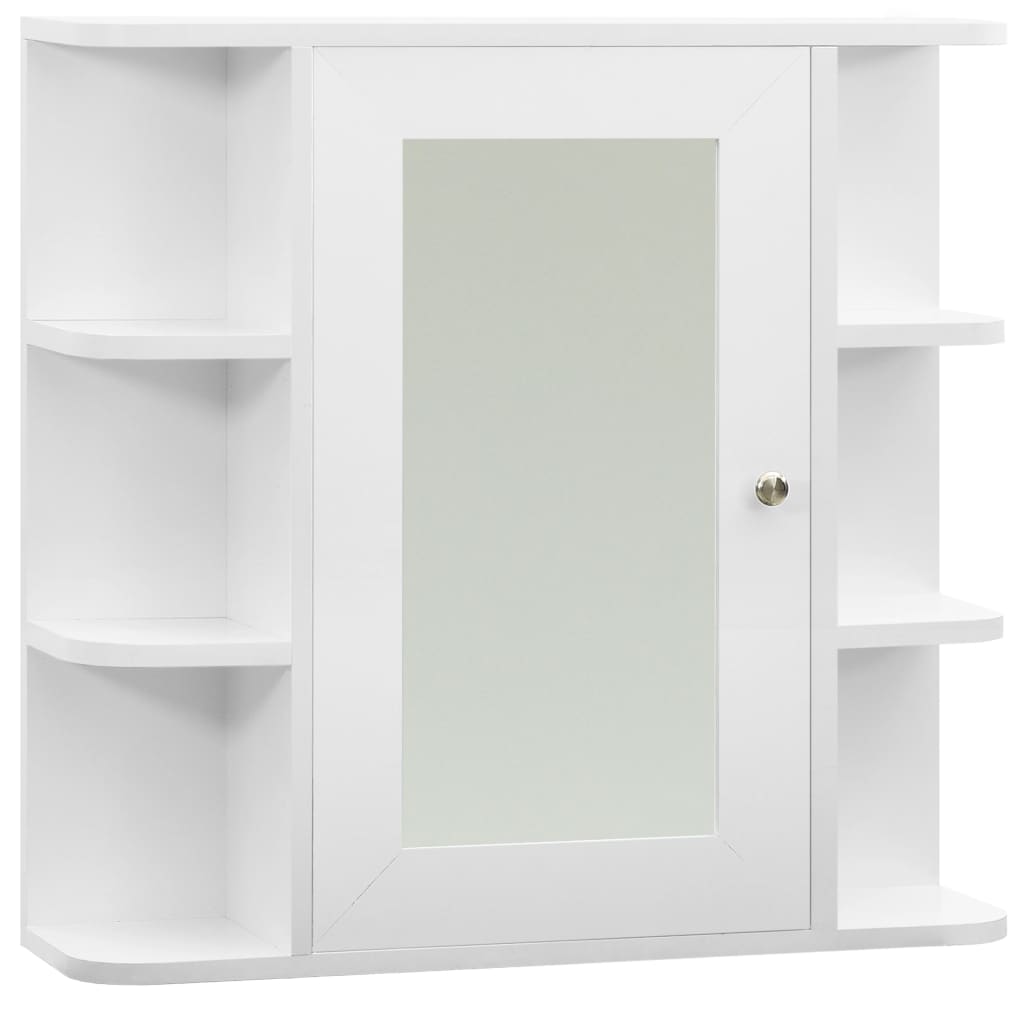 Kupaonski ormarić s ogledalom bijeli 66 x 17 x 63 cm MDF