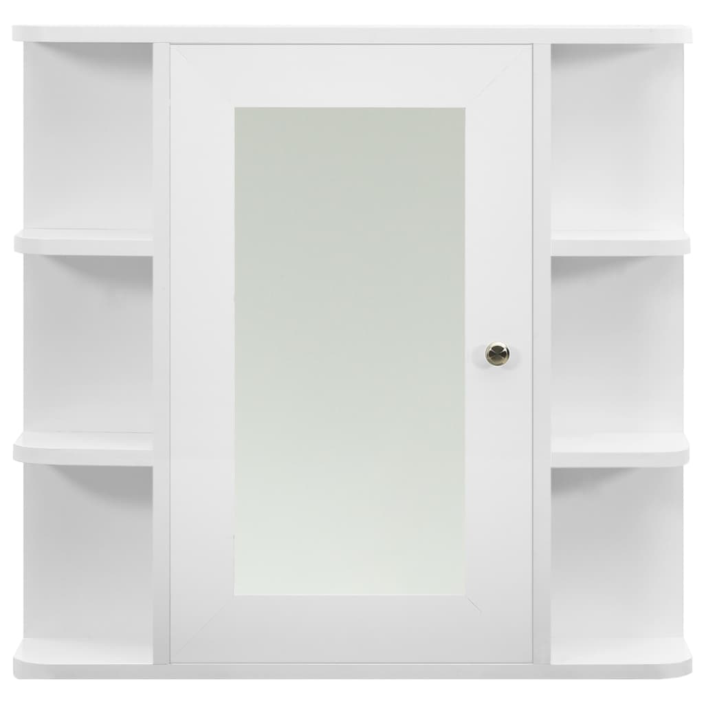 Kupaonski ormarić s ogledalom bijeli 66 x 17 x 63 cm MDF