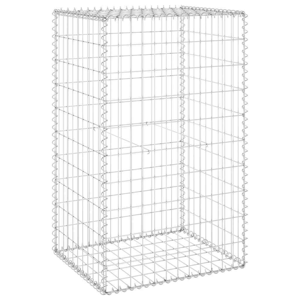 Gabionski zid s poklopcima od pocinčanog čelika 60x50x100 cm