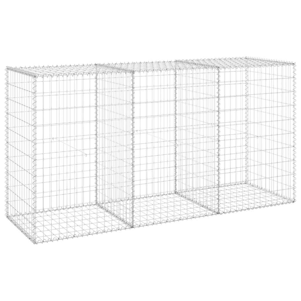Gabionski zid s poklopcima od pocinčanog čelika 200x60x100 cm
