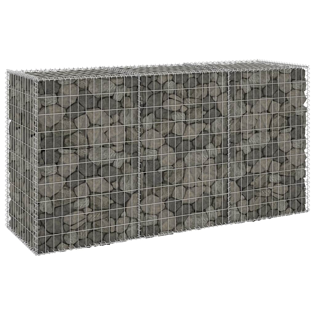 Gabionski zid s poklopcima od pocinčanog čelika 200x60x100 cm
