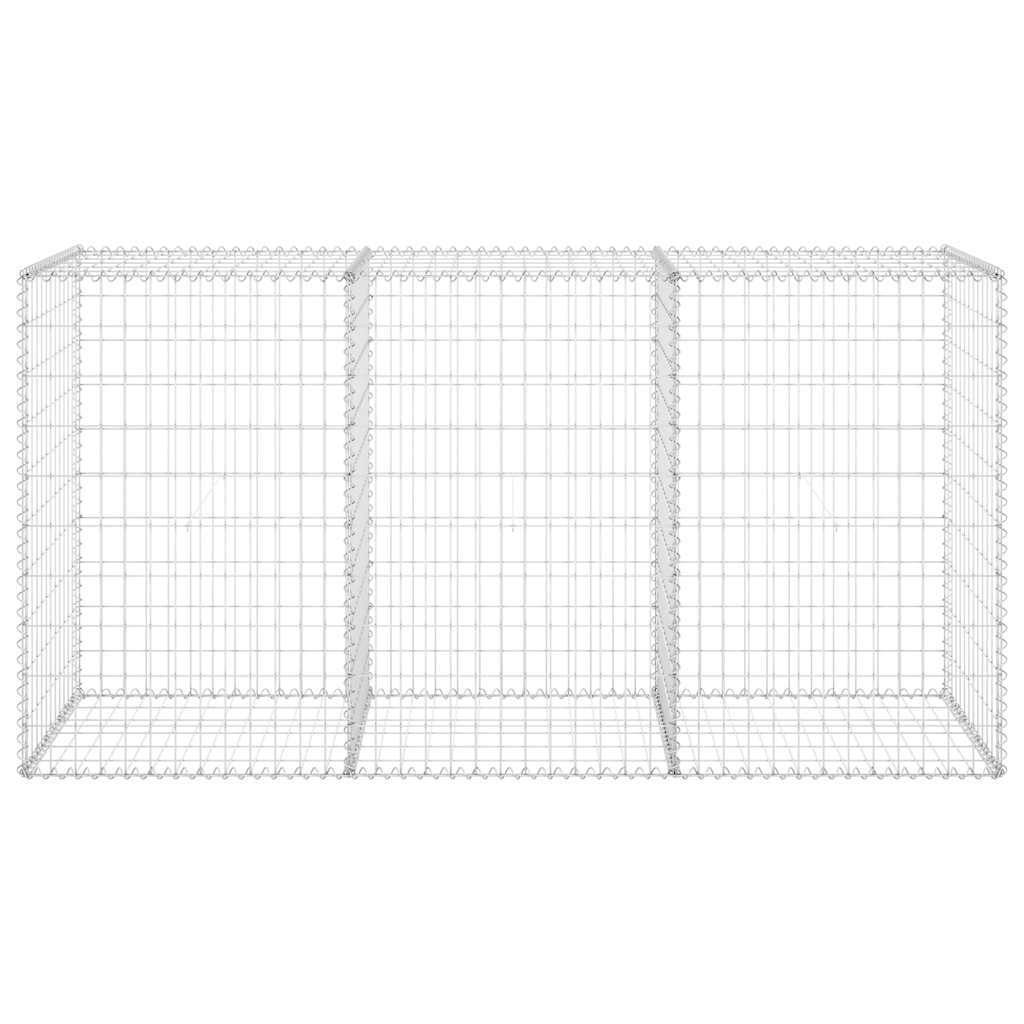 Gabionski zid s poklopcima od pocinčanog čelika 200x60x100 cm