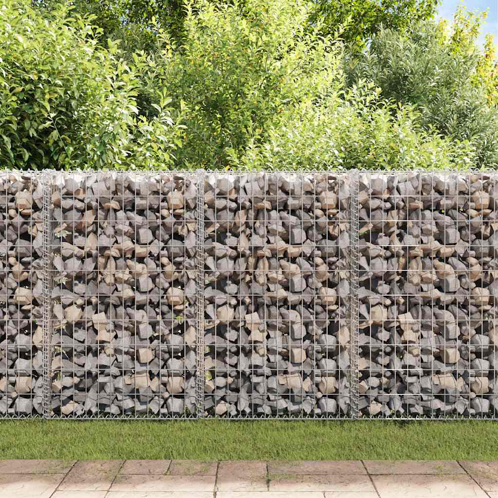 Gabionski zid s poklopcima od pocinčanog čelika 900x30x100 cm