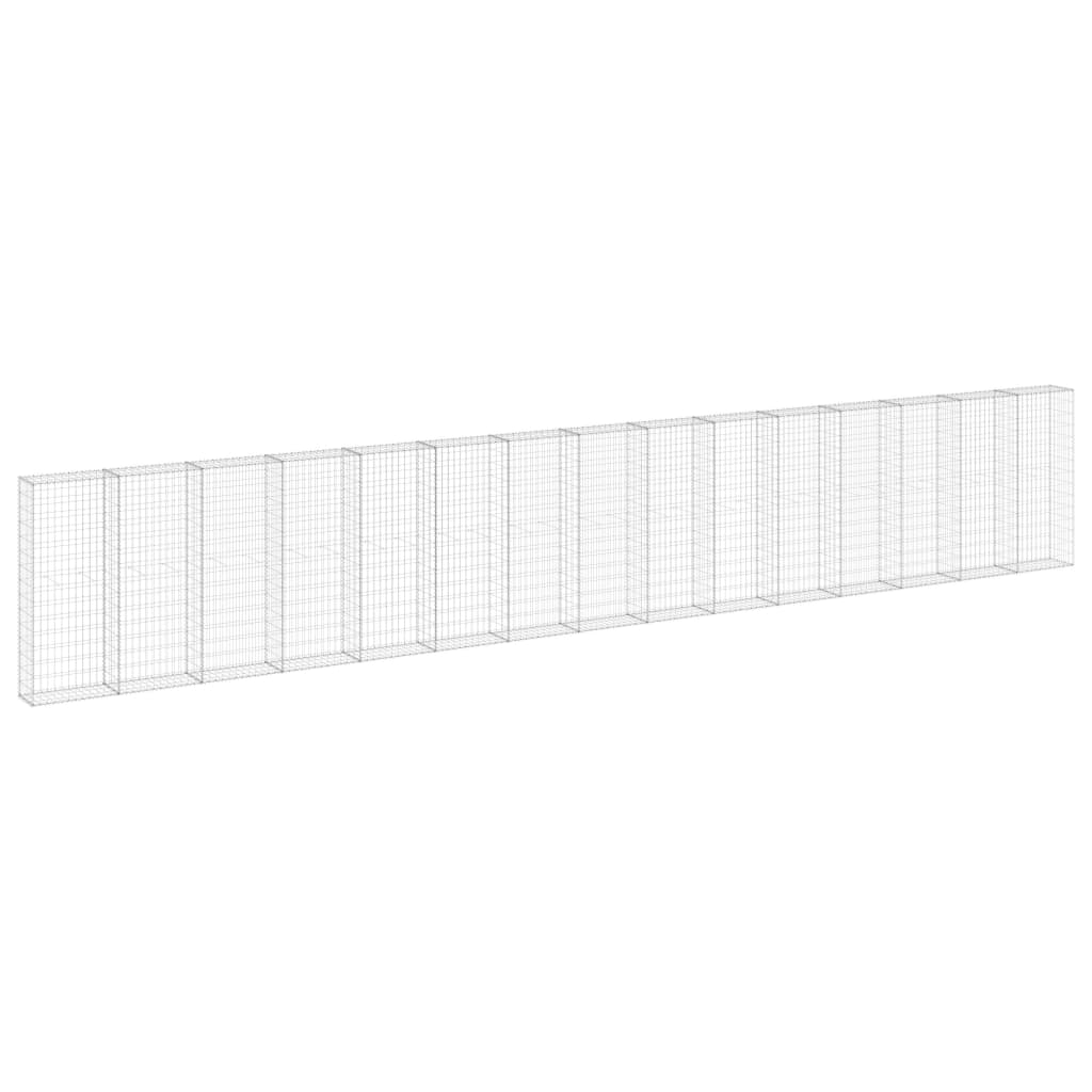 Gabionski zid s poklopcima od pocinčanog čelika 900x30x150 cm