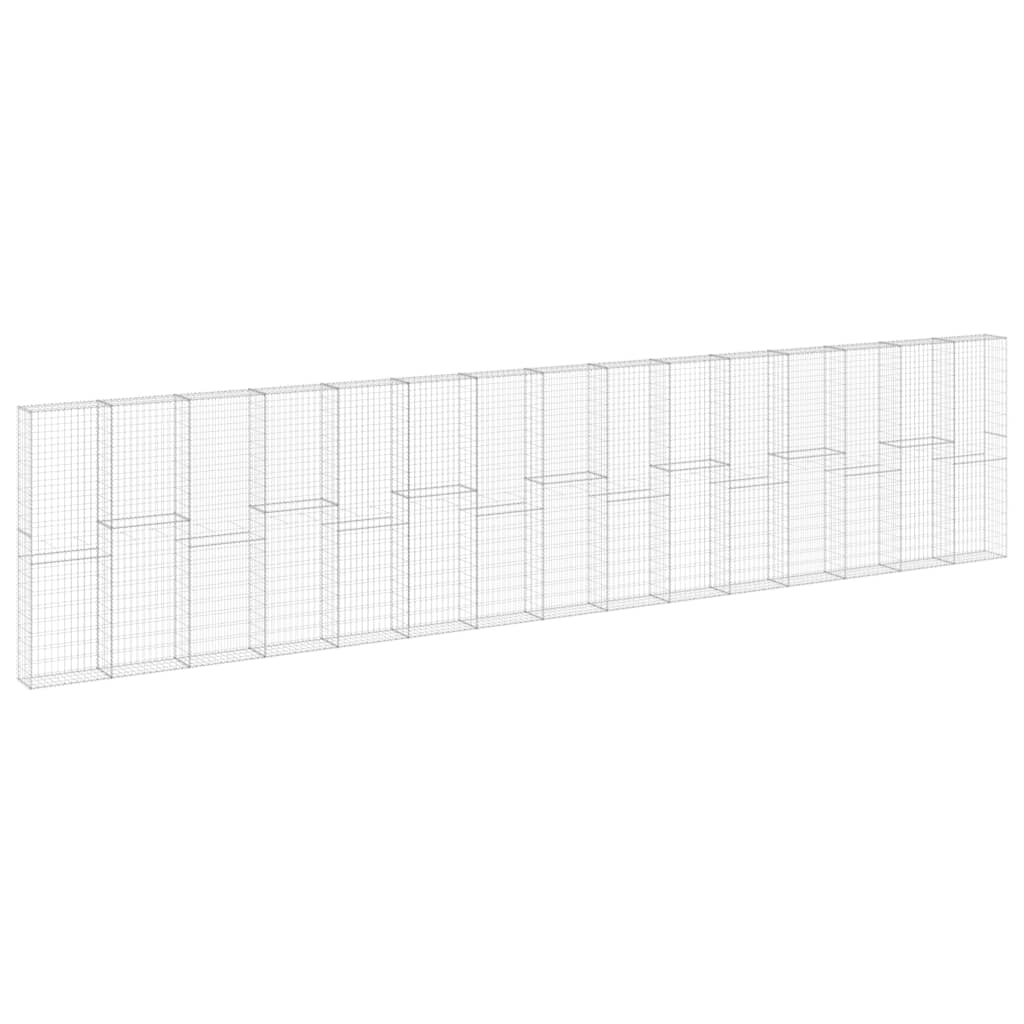 Gabionski zid s poklopcima od pocinčanog čelika 900x30x200 cm