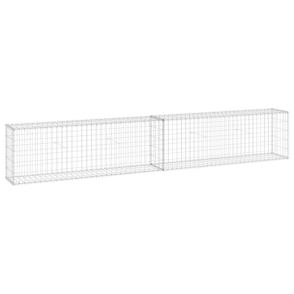 Gabionski zid s poklopcima od pocinčanog čelika 300x30x50 cm