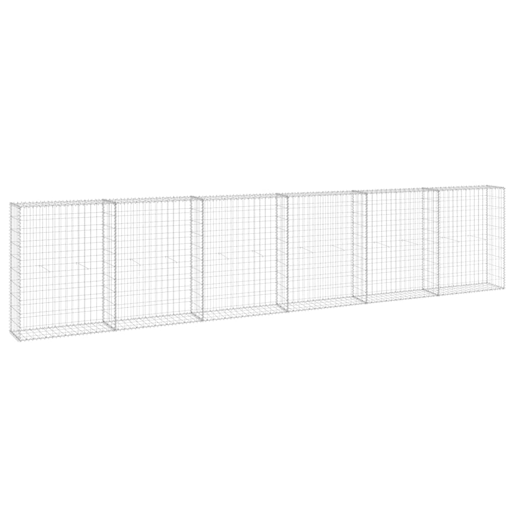 Gabionski zid s poklopcima od pocinčanog čelika 300x30x100 cm