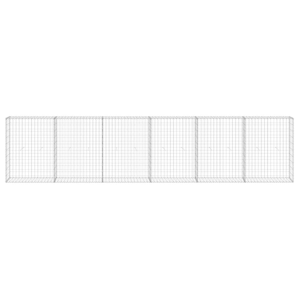 Gabionski zid s poklopcima od pocinčanog čelika 300x30x100 cm