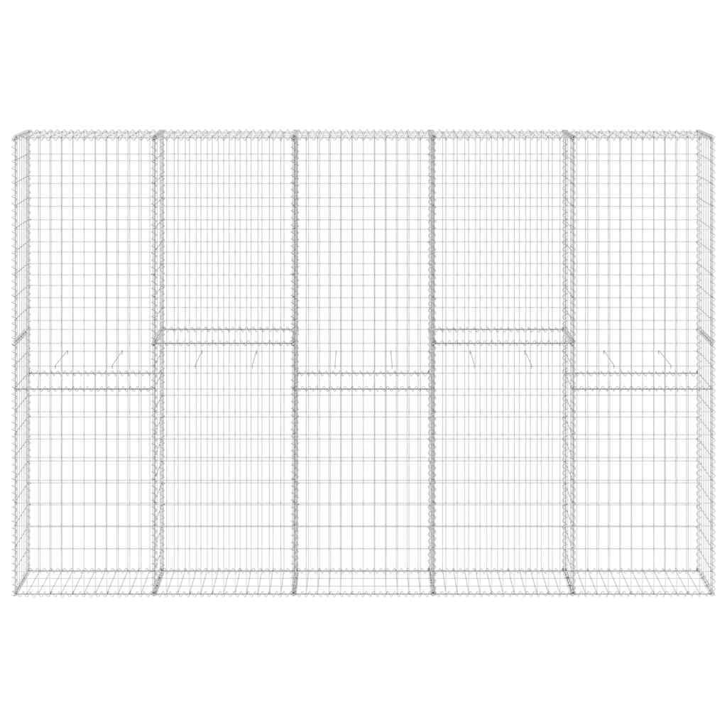 Gabionski zid s poklopcima od pocinčanog čelika 300x30x200 cm