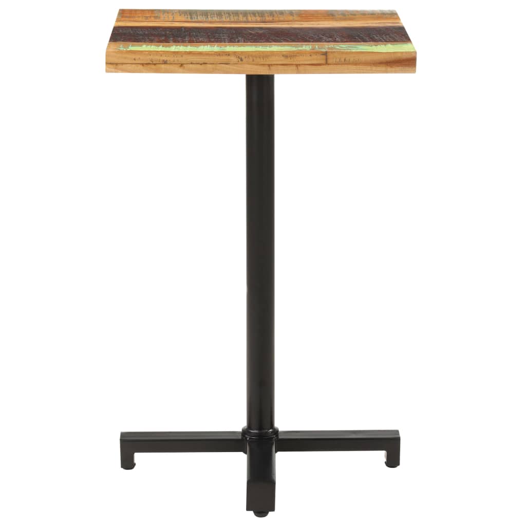 Bistro stol četvrtasti 50 x 50 x 75 cm masivno obnovljeno drvo
