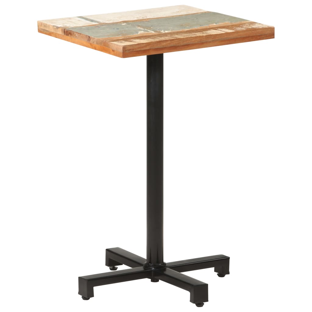 Bistro stol četvrtasti 50 x 50 x 75 cm masivno obnovljeno drvo