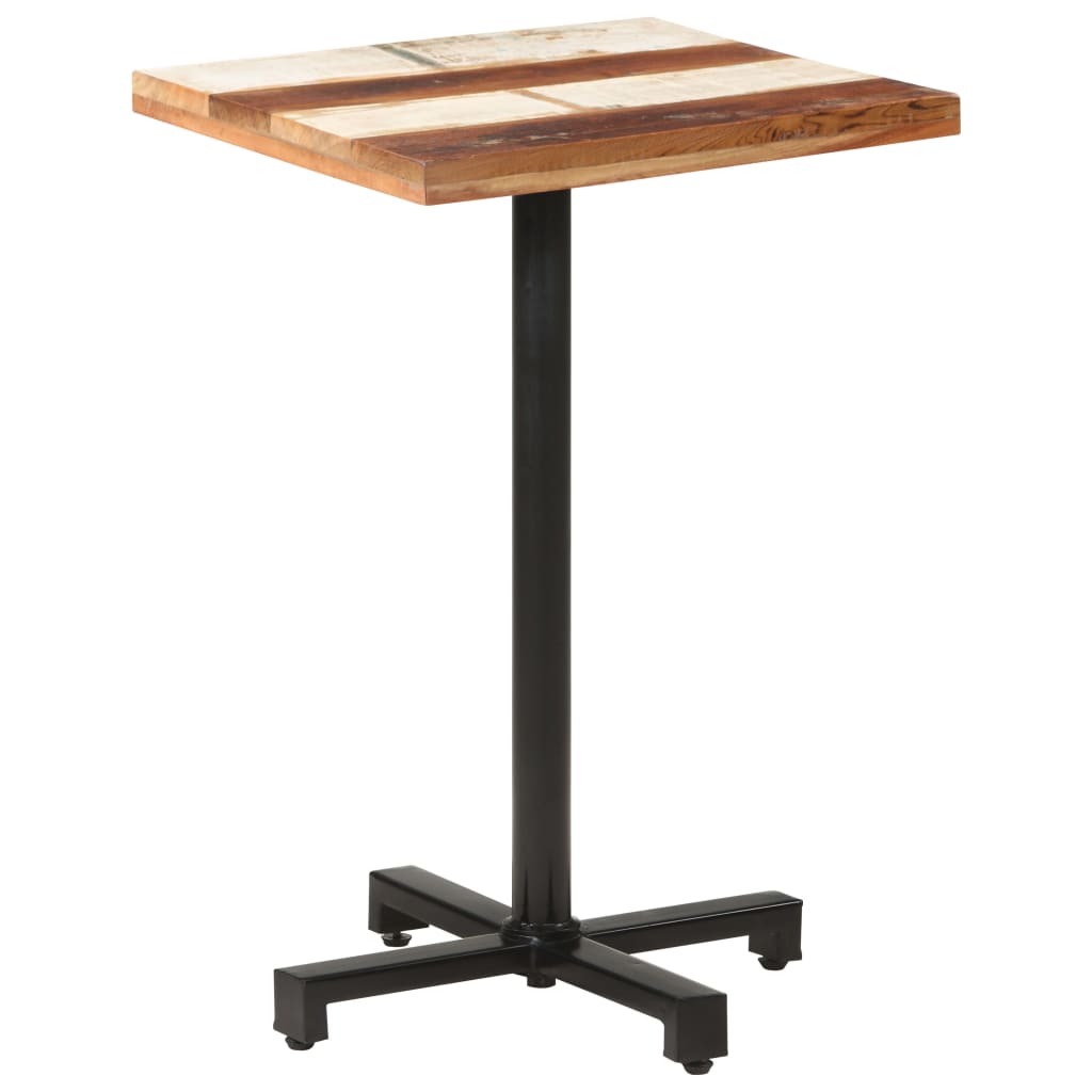 Bistro stol četvrtasti 50 x 50 x 75 cm masivno obnovljeno drvo