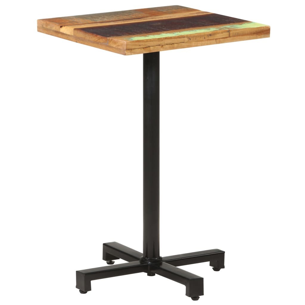 Bistro stol četvrtasti 50 x 50 x 75 cm masivno obnovljeno drvo