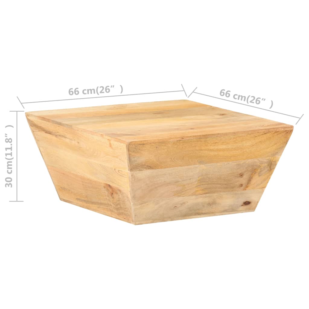Stolić za kavu V-oblika 66 x 66 x 30 cm od masivnog drva manga
