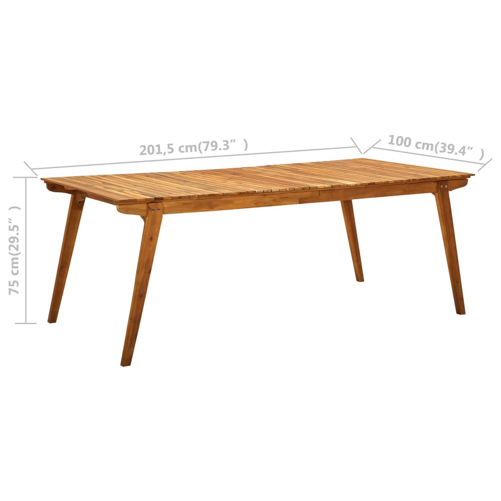 Vrtni stol 201,5 x 100 x 75 cm od masivnog bagremovog drva