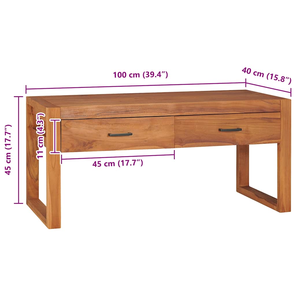 TV ormarić 100 x 40 x 45 cm od tikovine