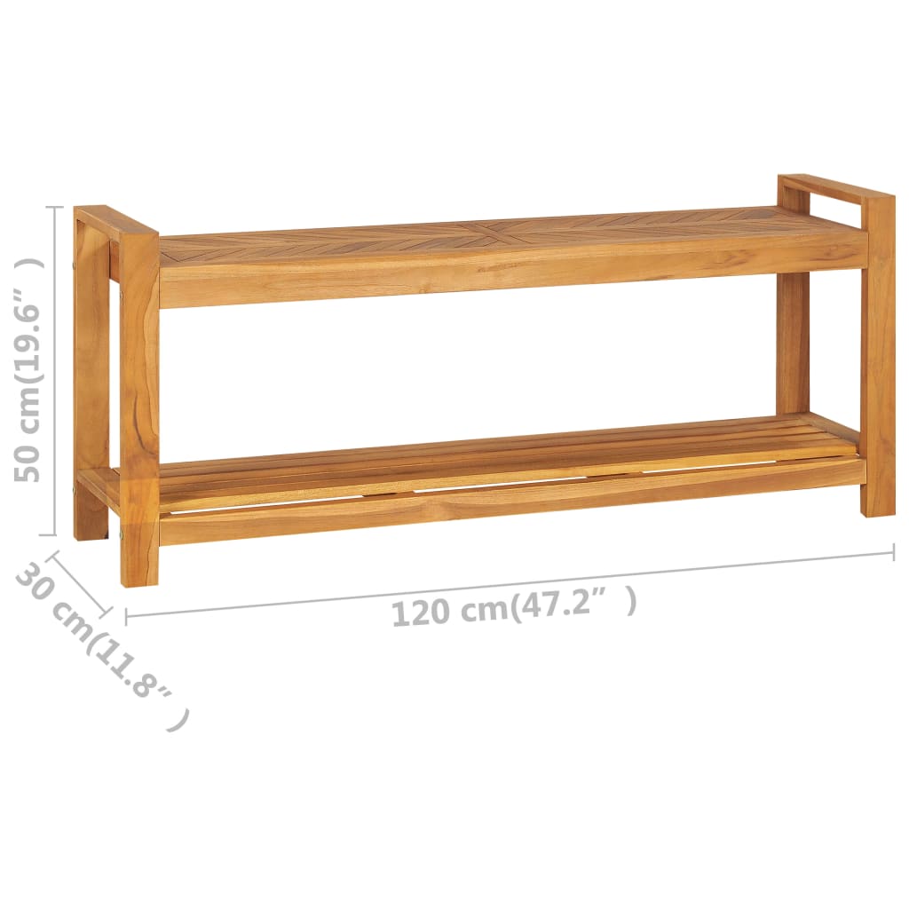Klupa od masivne tikovine 120 cm