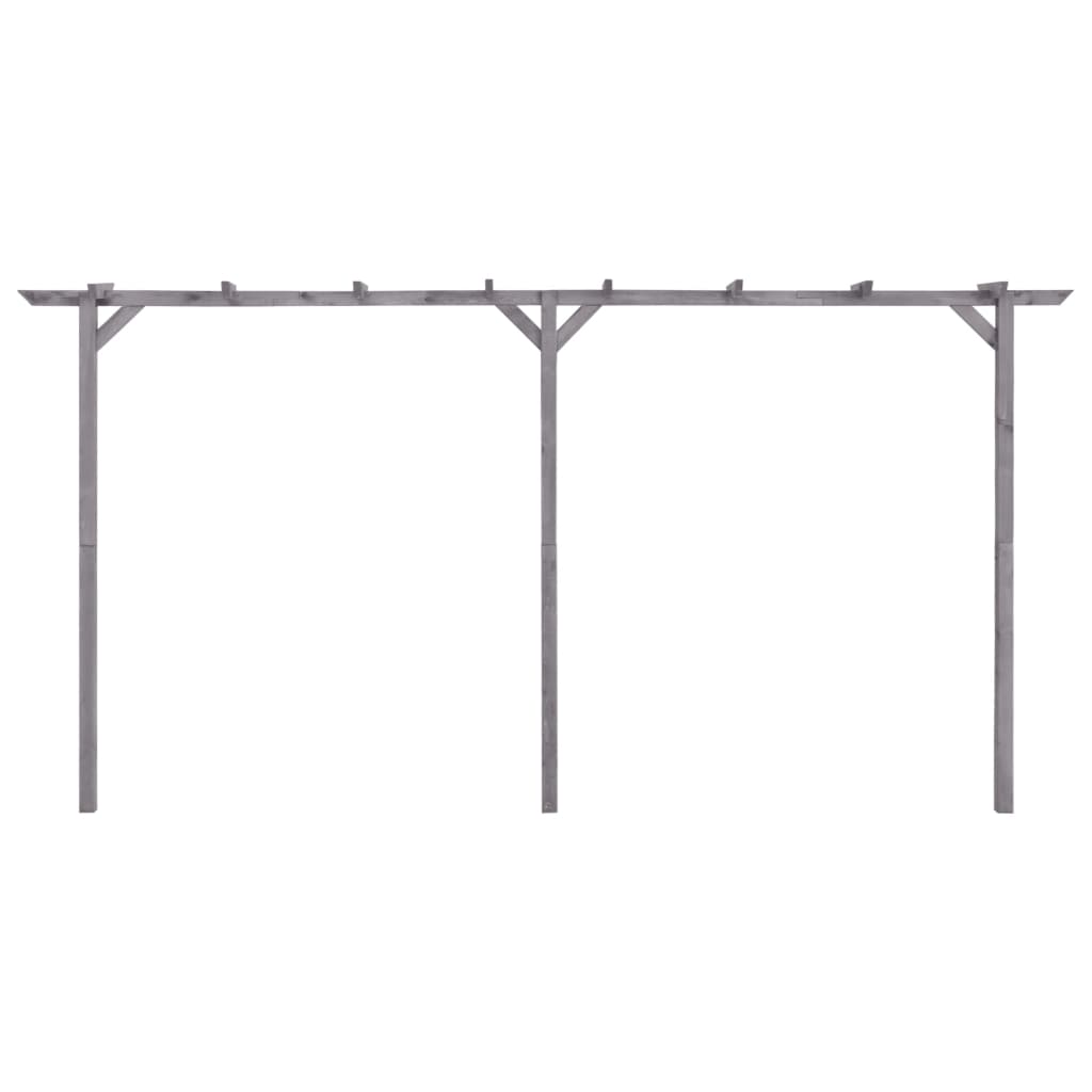 Vrtna pergola siva 400 x 40 x 205 cm od impregnirane borovine
