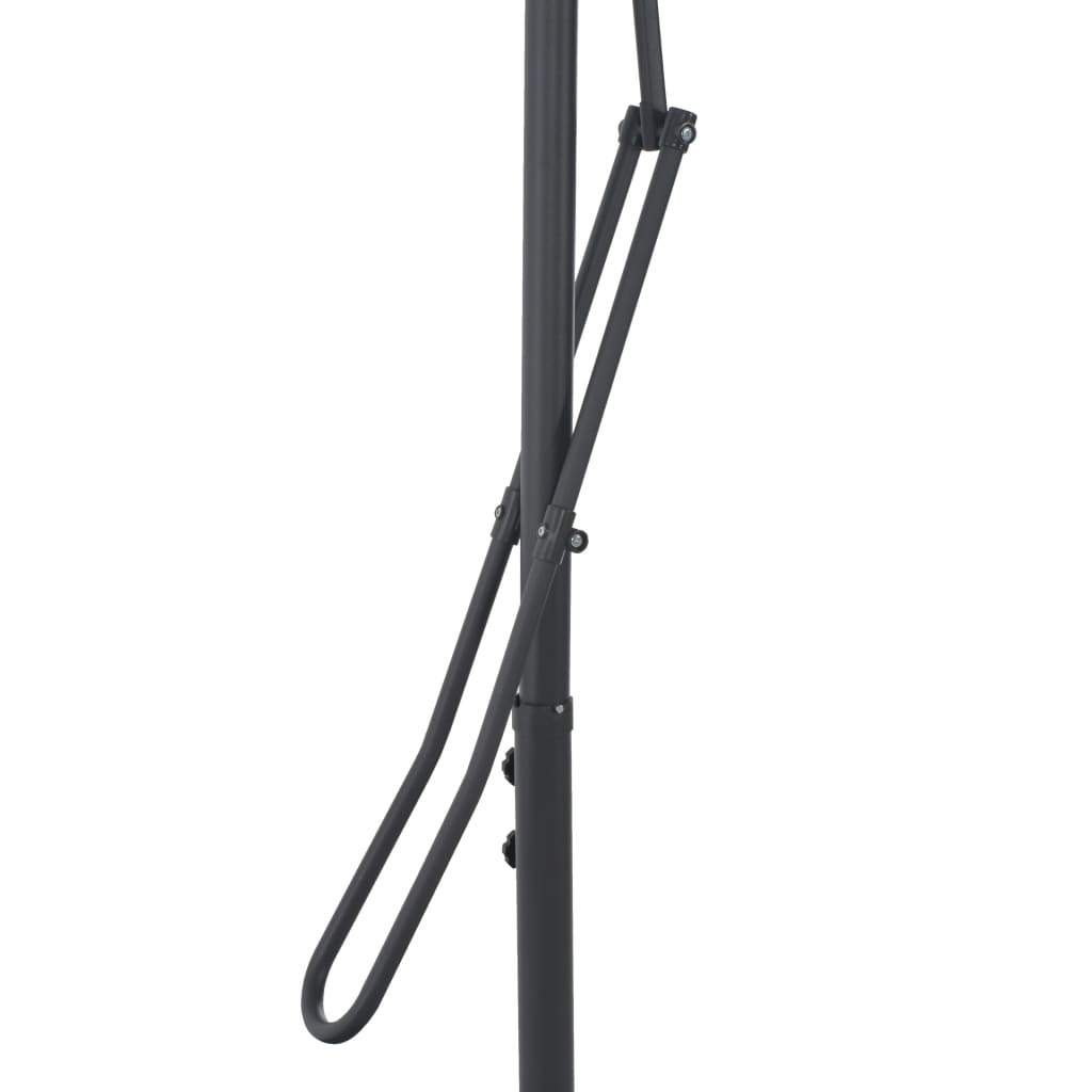 Vrtni suncobran s čeličnim stupom crni 250 x 250 x 230 cm