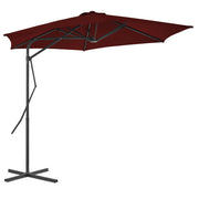 Vrtni suncobran s čeličnim stupom 300 x 230 cm bordo