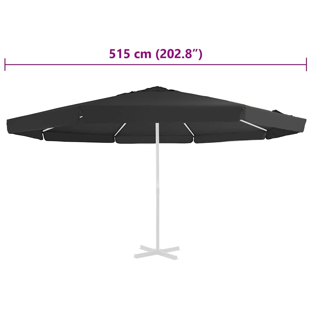 Zamjenska tkanina za vrtni suncobran 515 cm crna