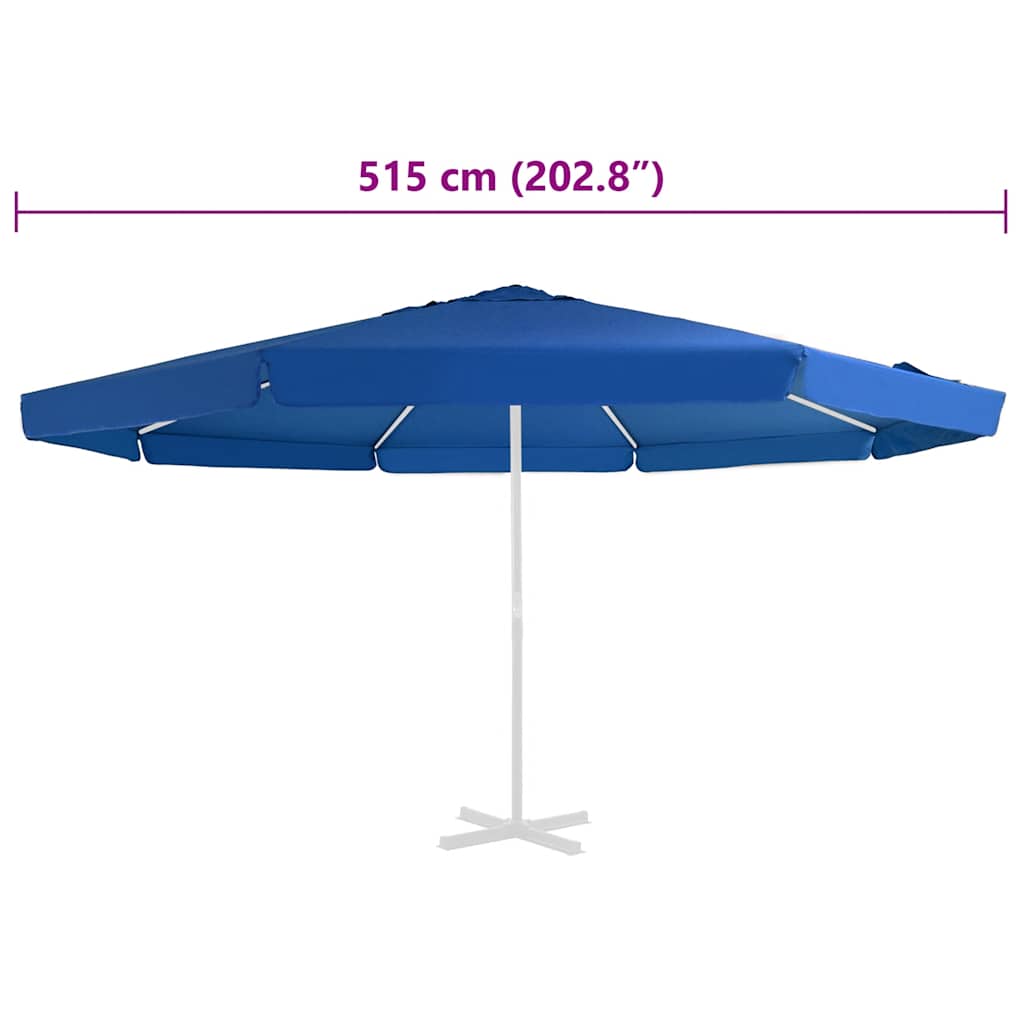 Zamjenska tkanina za vrtni suncobran 515 cm azurnoplava