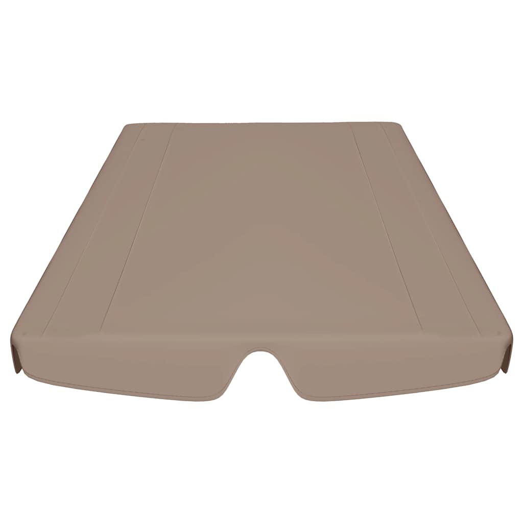 Zamjenski krov za vrtnu ljuljačku smeđesivi 150/130 x 105/70 cm