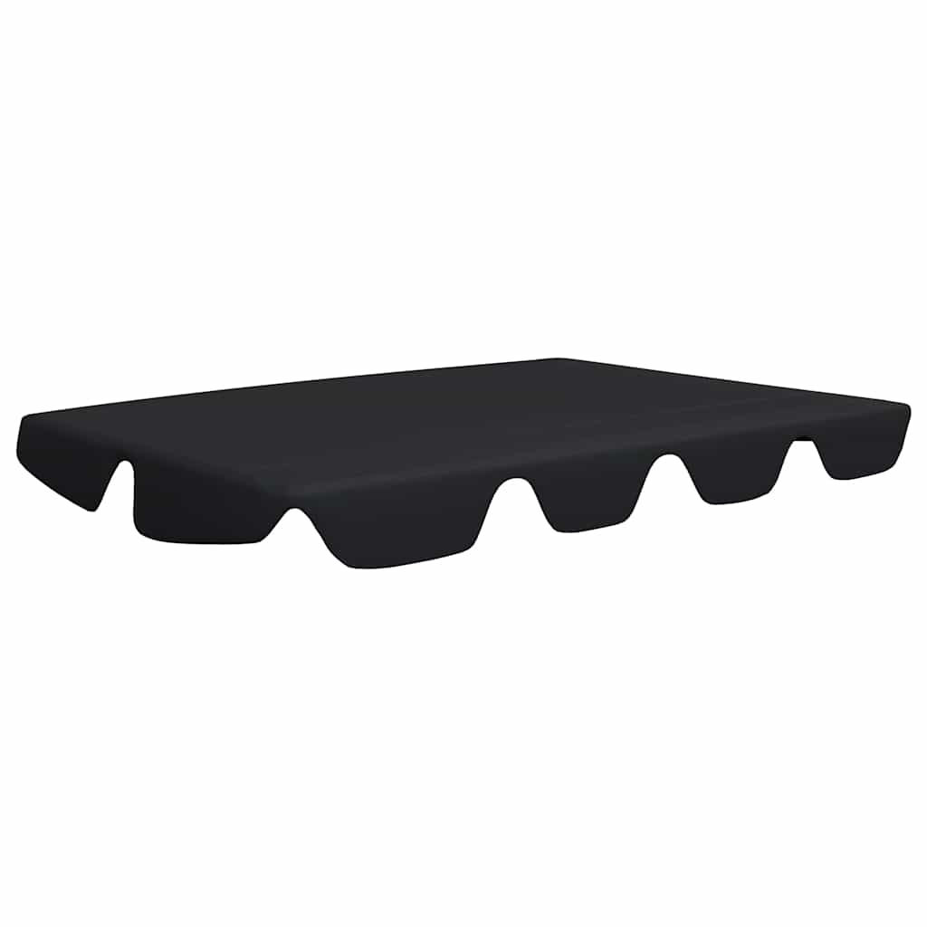 Zamjenski krov za vrtnu ljuljačku crni 150/130 x 105/70 cm