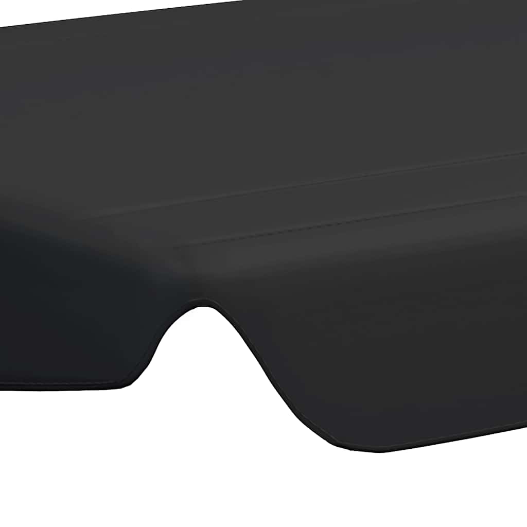 Zamjenski krov za vrtnu ljuljačku crni 150/130 x 105/70 cm