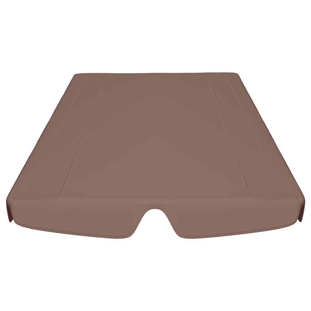 Zamjenski krov za vrtnu ljuljačku smeđi 150/130 x 105/70 cm