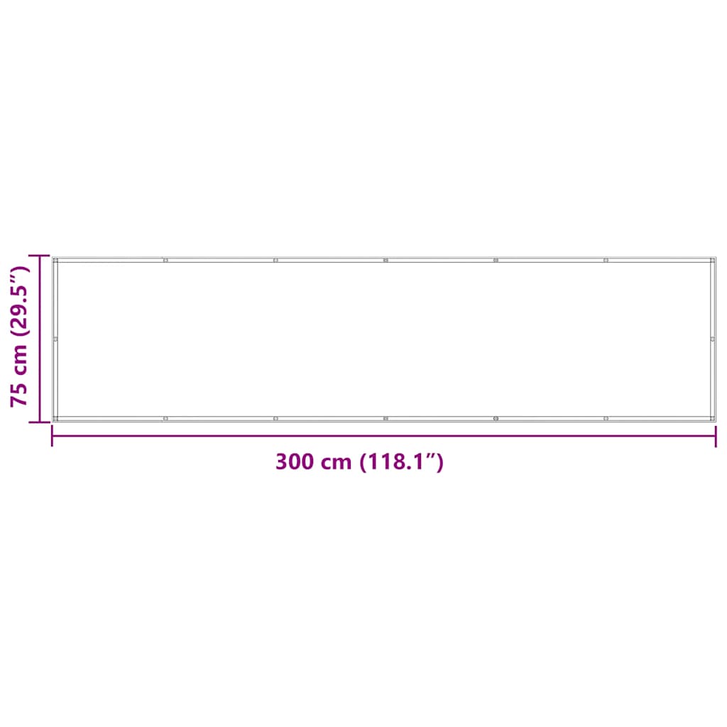 Balkonski zastor antracit 75 x 300 cm od tkanine Oxford