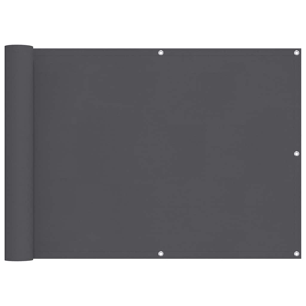 Balkonski zastor antracit 75 x 500 cm od tkanine Oxford
