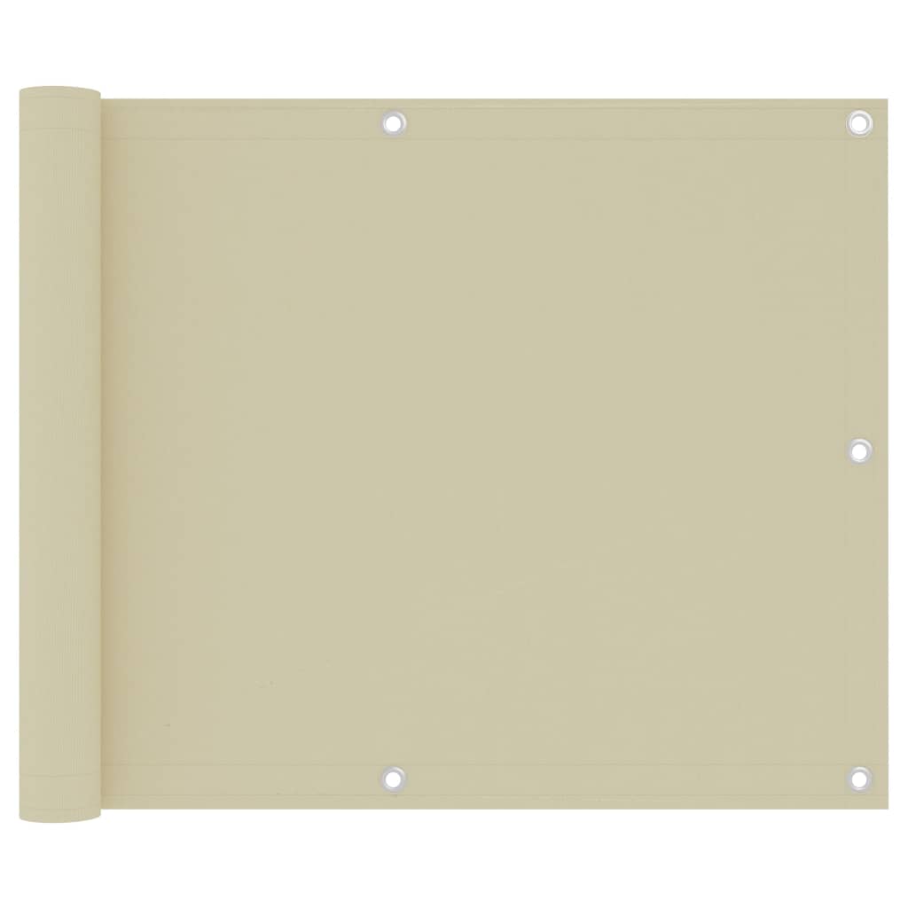 Balkonski zastor krem 75 x 300 cm od tkanine Oxford