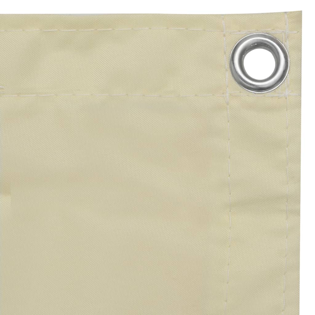 Balkonski zastor krem 90 x 500 cm od tkanine Oxford